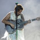 El cantante Manuel Carrasco durante una actuación.