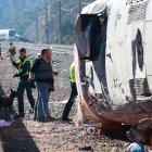 Los Servicios de Emergencias en el lugar del accidente de Adamuz