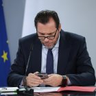 El ministro de Transportes, Óscar Puente, durante la rueda posterior al Consejo de Ministros