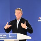 El presidente del PP, Alberto Nuñez Feijóo, en Calatayud