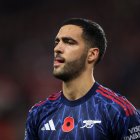 SUNDERLAND, ENGLAND - NOVEMBER 08: Mikel Merino of Arsenal during the Premier League match between Sunderland and Arsenal at Stadium of Light on November 08, 2025 in Sunderland, England. (Photo by George Wood/Getty Images)