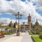 Plaza de Cervantes en Alcalá de Henares, (Madrid)