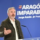 El candidato del PP a la reelección a la Presidencia de Aragón, Jorge Azcón