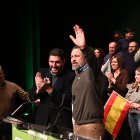 El presidente de Vox, Santiago Abascal, y el candidato de Vox a la presidencia de Aragón, Alejandro Nolasco