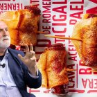 José Andrés presenta su versión española de los "pigs in a blanket": chistorra jugosa envuelta en láminas de patata crujiente, perfecta para compartir en fiestas