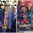 El presidente de Mercadona, Juan Roig, vestido de fallero y el ninot de la Falla Manuel de Falla - Tamarindos