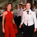 La Reina Letizia con la Princesa Leonor en el Juan Sebastián de Elcano, en mayo.