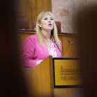La portavoz de la Junta y consejera de Economía, Hacienda y Fondos Europeos, Carolina España.