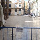 Recinto acotado en Alicante este jueves para evitar riesgos por el viento.