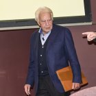 El expresidente del Gobierno Felipe González durante los Desayunos del Ateneo, a 10 de febrero de 2026, en Madrid.