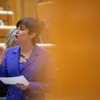 La ministra de Vivienda y Agenda Urbana, Isabel Rodríguez, durante una sesión plenaria en el Senado, a 17 de febrero de 2026, en Madrid.