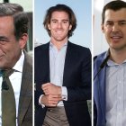 José Bono, el empresario Dimas de Andrés, y el novio de Bono, Juan Segovia