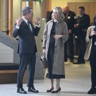 Marta Ortega en la reunión del Real Patronato de la Galería de las Colecciones Reales en el Palacio Real de Madrid.