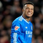 VALENCIA, SPAIN - FEBRUARY 08: Kylian Mbappe of Real Madrid looks on during the LaLiga EA Sports match between Valencia CF and Real Madrid CF at Estadi de Mestalla on February 08, 2026 in Valencia, Spain. (Photo by Aitor Alcalde/Getty Images)