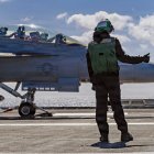 El portaaviones USA, Gerald R Ford, en aguas internacionales. 
(Credit Image: © Us Navy/U.S Navy/Planet Pix via ZUMA Press Wire)