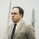 El 'president' de la Generalitat, Juanfran Pérez Llorca, este lunes en Elche (Alicante).