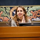 La nueva presidenta de las Cortes de Aragón, María Navarro, durante el pleno constitutivo de la XII legislatura de las Cortes de Aragón, a 3 de marzo de 2026, en Zaragoza, Aragón (España). Las Cortes de Aragón celebran la sesión constitutiva de la XII legislatura según recoge el decreto de disolución del Parlamento y convocatoria de las elecciones del pasado domingo, 8 de febrero, publicado en el Boletín Oficial de Aragón (BOA) el 16 de diciembre. La cámara, compuesta por 67 diputados, estará formada por 35 parlamentarios de la circunscripción de Zaragoza, 18 del Alto Aragón y 14 de la provincia de Teruel.

Marcos Cebrián / Europa Press
03/3/2026