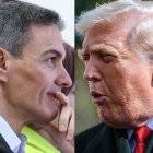 El presidente de España, Pedro Sánchez, y el de Estados Unidos, Donald Trump.
