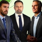 José Ángel Antelo, Santiago Abascal y Ortega Smith