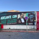 Imagen de la valla publicitaria de Adelante Andalucía para la precampaña de las elecciones andaluzas.
