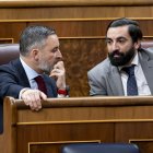 El presidente de Vox, Santiago Abascal, junto a Manuel Mariscal