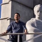 Pablo Iglesias en la Plaza de la Revolución de Cuba
