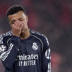 LISBON, PORTUGAL - JANUARY 28:  Kylian Mbappe of Real Madrid CF reacts during the UEFA Champions League 2025/26 League Phase MD8 match between SL Benfica and Real Madrid C.F. at Estadio Da Luz on January 28, 2026 in Lisbon, Portugal. (Photo by Jose Manuel Alvarez Rey/Getty Images)