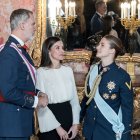 El Rey Felipe VI, la Reina Letizia, y la Princesa Leonor, en la Pascua Militar.