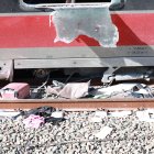 Uno de los vagones del tren Iryo que descarriló en Adamuz, Córdoba,