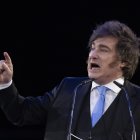 El presidente de Argentina, Javier Milei, durante el Economic Forum celebrado en Madrid.