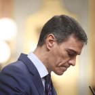 El presidente del Gobierno, Pedro Sánchez, durante una sesión en el Congreso.