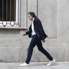 El hermano de Koldo, Joseba García, a su salida al Tribunal Supremo tras declarar.