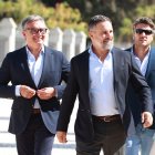 Santiago Abascal con el candidato de Vox a la presidencia de la Junta, Manuel Gavira.