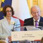 Juan Carlos I durante la entrega de un premio literario por su libro de memorias