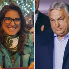 La portavoz de Más Madrid, Manuela Bergerot, y Víktor Orban