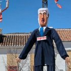 Imagen del muñeco de este año de la fiesta de la Quema de Judas que se celebra en el pueblo de El Burgo, Málaga.