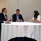 Foto del pacto del Botànic on José Luis Ábalos, Ximo Puig, Pedro Sánchez, Mónica Oltra y Joan Baldoví