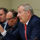 El Presidente de la Comisión de Investigación de Accidentes Ferroviarios (CIAF), Ignacio Barrón de Angoiti, en la comisión del Senado.