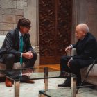 El presidente de la Generalitat de Catalunya, Salvador Illa, y el expresidente de la Generalitat de Catalunya, Jordi Pujol