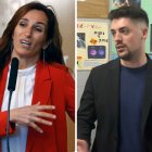 La ministra de Sanidad, Mónica García, y el portavoz de Más Madrid en Parla, Miguel Fuentes Sánchez