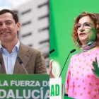 Los candidatos Juanma Moreno (PP-A) y María Jesús Montero (PSOE-A).