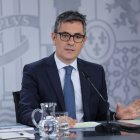 El ministro de la Presidencia, Justicia y Relaciones con las Cortes, Félix Bolaños, durante la rueda de prensa posterior al Consejo de Ministros, a 5 de mayo de 2026, en Madrid (España). El Gobierno ha aprobado hoy en Consejo de Ministros la ampliación de la Ley de Protección Integral a la Infancia y la Adolescencia frente a la Violencia (LOPIVI), impulsada por el Ministerio de Juventud e Infancia. Entre las modificaciones, se establecerá la obligación de escuchar a todos los niños y niñas en todos los procesos administrativos y judiciales que les afecten, independientemente de su edad.

Alejandro Martínez Vélez / Europa Press
05/5/2026