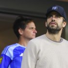 MEXICO CITY, MEXICO - FEBRUARY 24: Former football player Gerard Pique looks on during the 8th round match between America and Cruz Azul as part of Torneo Clausura 2024 Liga MX at Azteca Stadium on February 24, 2024 in Mexico City, Mexico. (Photo by Agustin Cuevas/Getty Images)