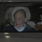 El Rey Juan Carlos, en Sanxenxo, el sábado 18 de abril.