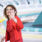 La secretaria general del PSOE-A y candidata a la Presidencia de la Junta de Andalucía, María Jesús Montero, a su llegada al segundo debate ‘a cinco’ .