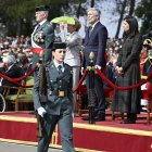 Marlaska presidiendo el acto de jura de bandera en la Academia de la Guardia Civil en Baeza.