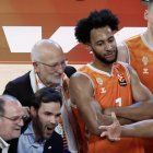 El presidente de Mercadona, Juan Roig, celebra el pase del Valencia Basket a la Final Four