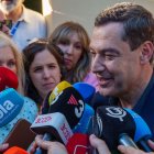 Juanma Moreno antes de conocer los resultados electorales del 17M.