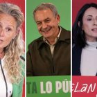 Montse Mínguez, José Luis Rodríguez Zapatero y Rebeca Torró