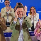 El presidente del Partido Popular de Andalucía (PP-A), Juanma Moreno preside la reunión de la Junta Directiva Autonimica en Sevilla.